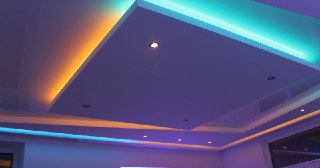 Натяжной потолок с подсветкой Октябрьский, цена от 2146 руб.